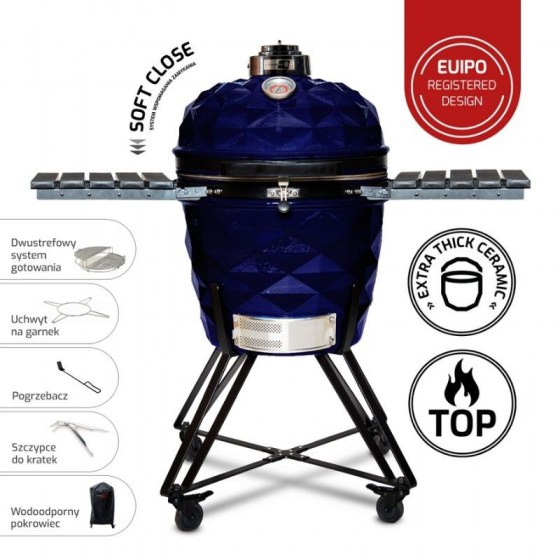 Grill ceramiczny Kamado Club PRO 2 niebieski